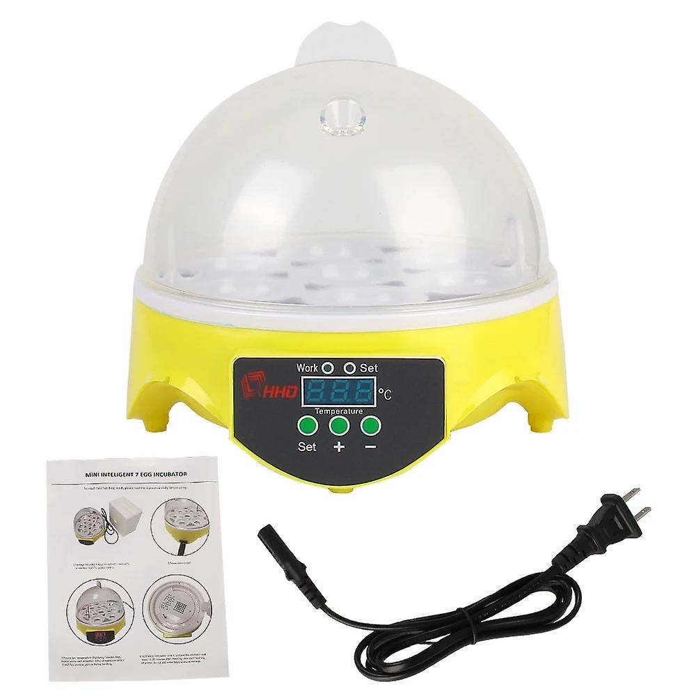 Mini Egg Incubator 7 Eggs Farm Hatchery Brooder Adjustable Digital Temperature Poultry Incubator For Chicken Duck Bird Pigeon
