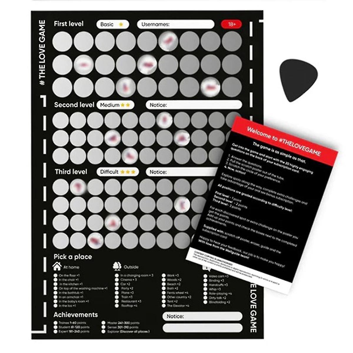 Παιχνίδι Scratch Off Αφίσα Παιχνίδι Για Ζευγάρια Ημέρα του Αγίου Βαλεντίνου Δώρα Αφίσα Τοίχου Της Και Για Αυτήν