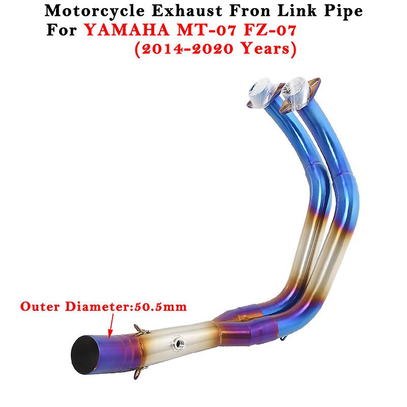 Für MT07 FZ07 MT-07 FZ-07 MT FZ 07 2014 - 2018 2019 2020 Motorrad Auspuff Escape System Geändert Schalldämpfer 51mm Vorne Link Rohr
