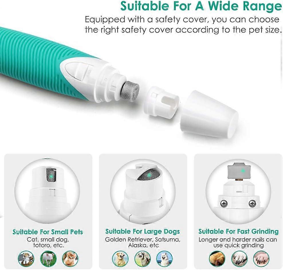 Rechargeable Pet File for Dog Nail Trimmer, Lima Electric Dog Nails Cats Shredder Silence USB Cable Trimmer Rechargeable and Low Noise Nail Variable S