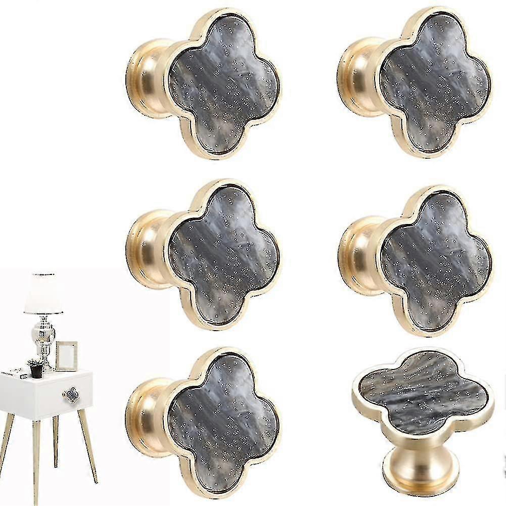 6 Pcs Four-leaf Clover Handle Creative Cabinet Drawer Pulls