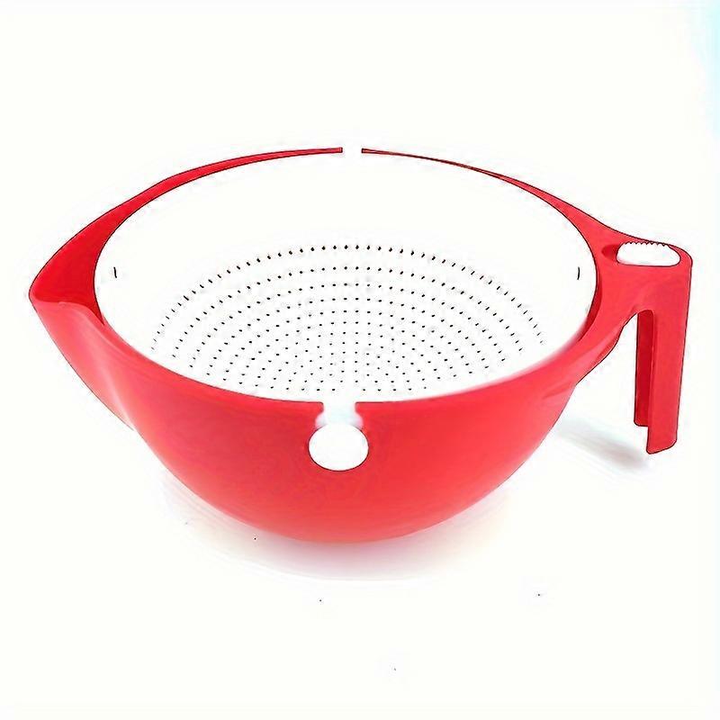 Green Plastic Rotating Colander for Kitchen Use - Perfect for Washing Fruits And Vegetables