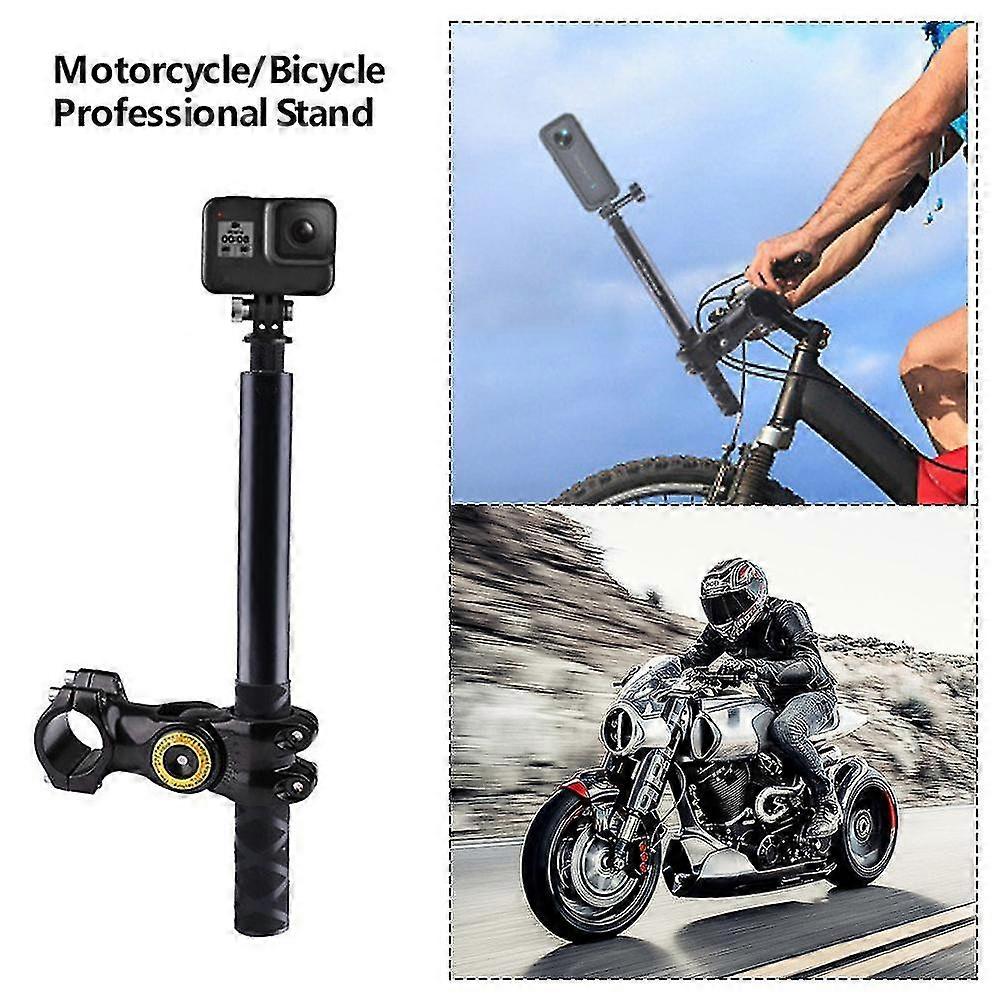 Motorcycle Bicycle Selfie Stick HandlebarMount Camera Bracket for GoPro Insta360