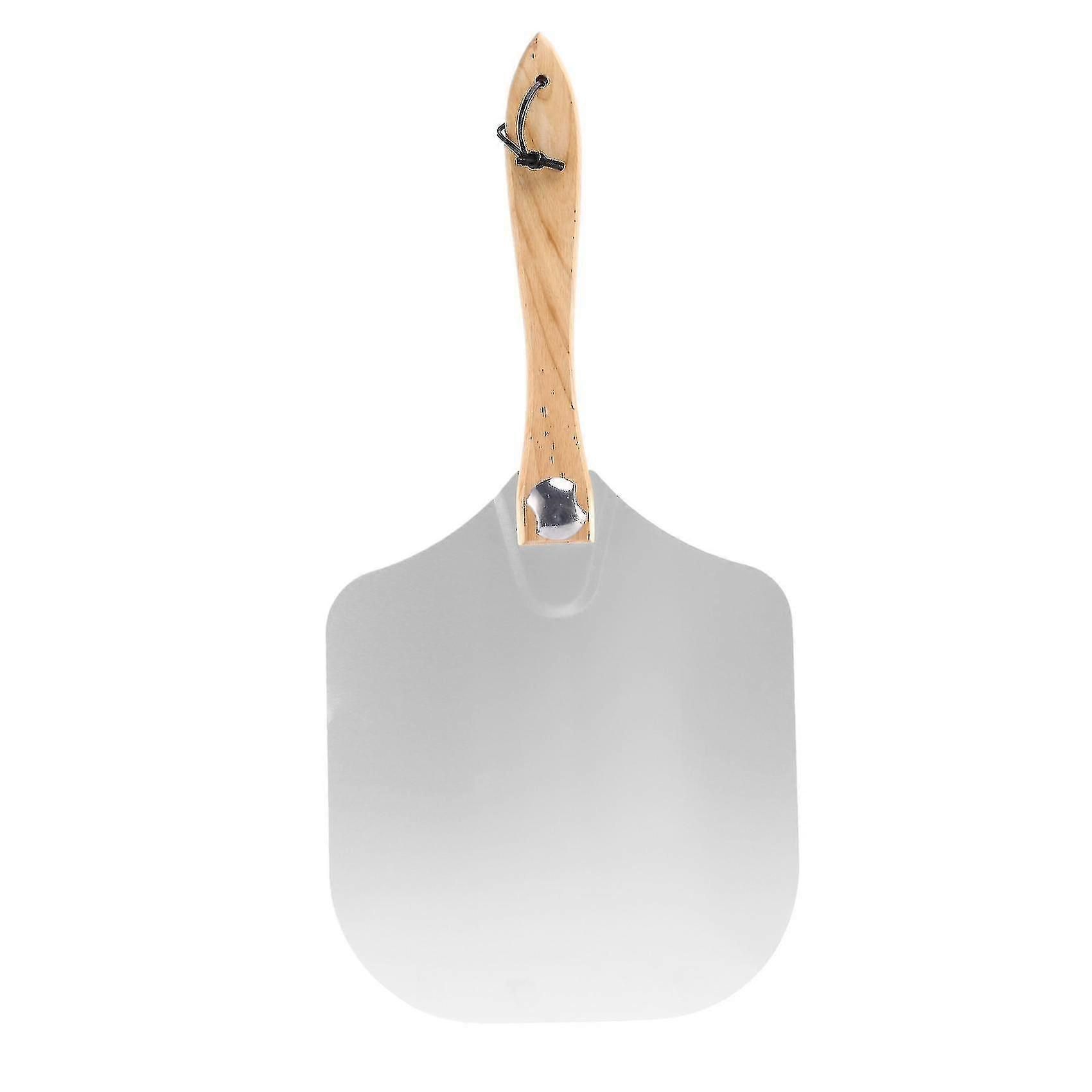 12 - polegadas de alumínio pizza transferência faca e cabo de madeira