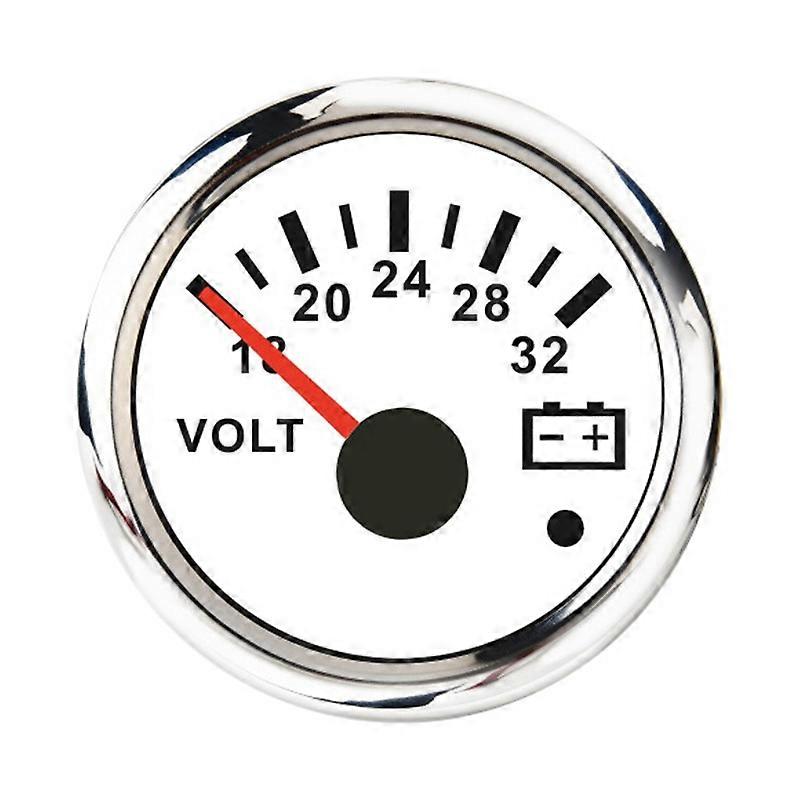52 mm Voltmeter Volt Meter 18-32 Volt Voltage Gauge for Marine Yacht Waterproof Boat Car Gauges wit