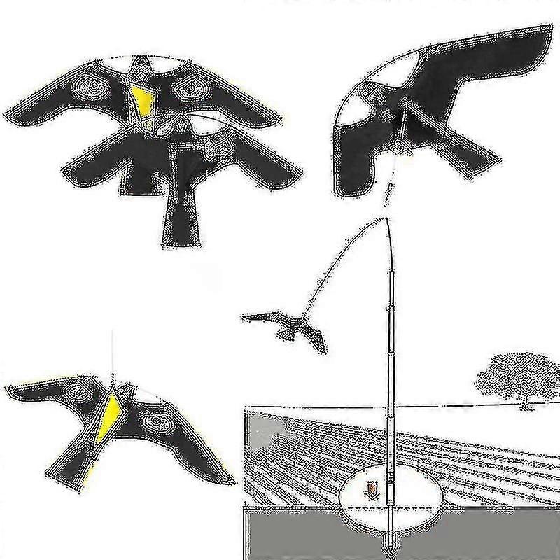 Linnut Scarer Repeller Flying Hawk Leija puutarhan variksenpelätin piha talon koristelu (wanan)