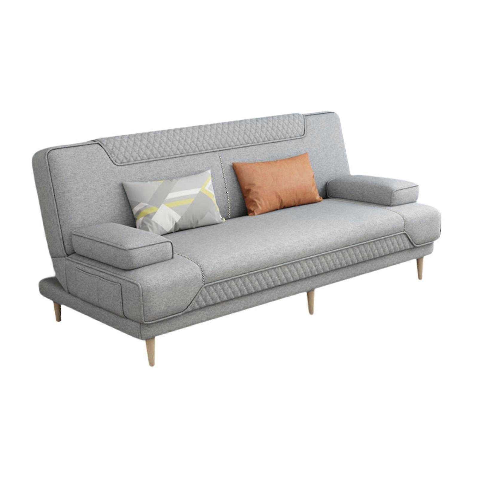 Convertible Sofa Bed Folding Comfortable Lazy Sofa for Home Living Room Light Gray