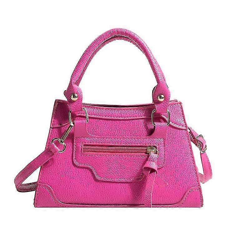 Borsa a secchiello in morbida pelle a catena da donna rosa