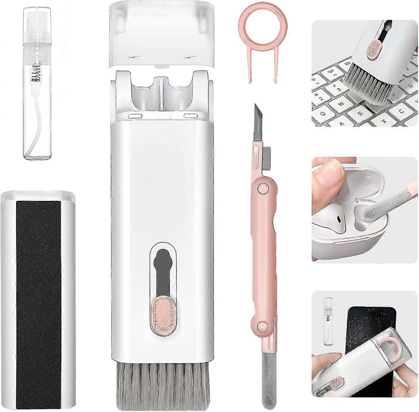 طقم تنظيف إلكترونيات 7 في 1 ، طقم تنظيف لوحة المفاتيح ، قلم تنظيف Airpods Pro ، طقم تنظيف متعدد الوظائف للوحة المفاتيح ، الهاتف ، الكمبيوتر المحمول ، شاشة الكمبيوتر