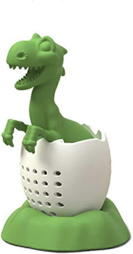 (green)Dinosaur Eggshell Tea Infuser Silicone Tea Diffuser for Loose Tea Tea Strainer Suitable for Teapots