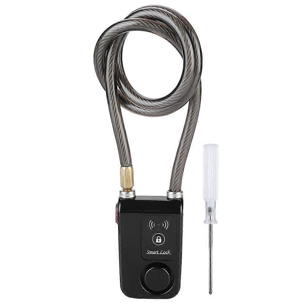 80cm Smart Keyless Bluetooth Lås Vattentät 110dB Vajer Stöldskydd Larm Cykellås