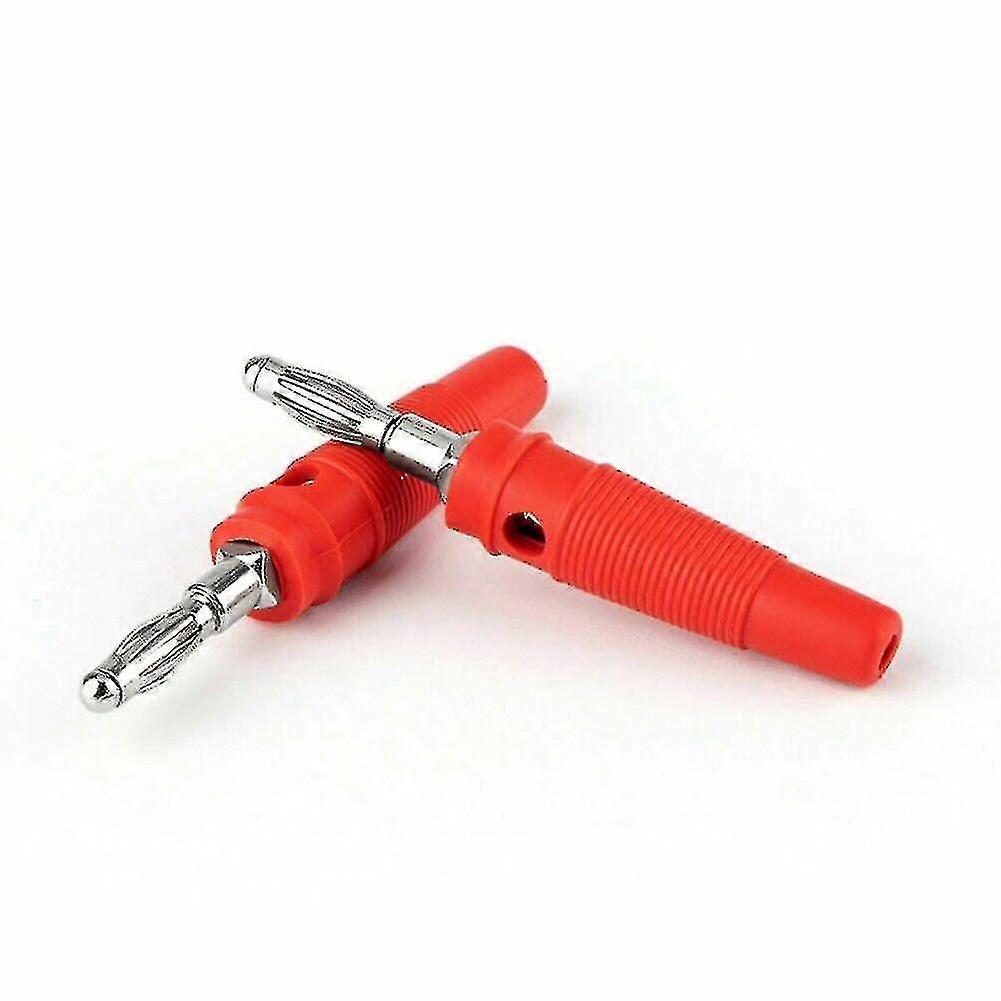 Plug Banana Plug Multiple Color Nickel Plated Parts Replacements Tool.(red)(10pcs)