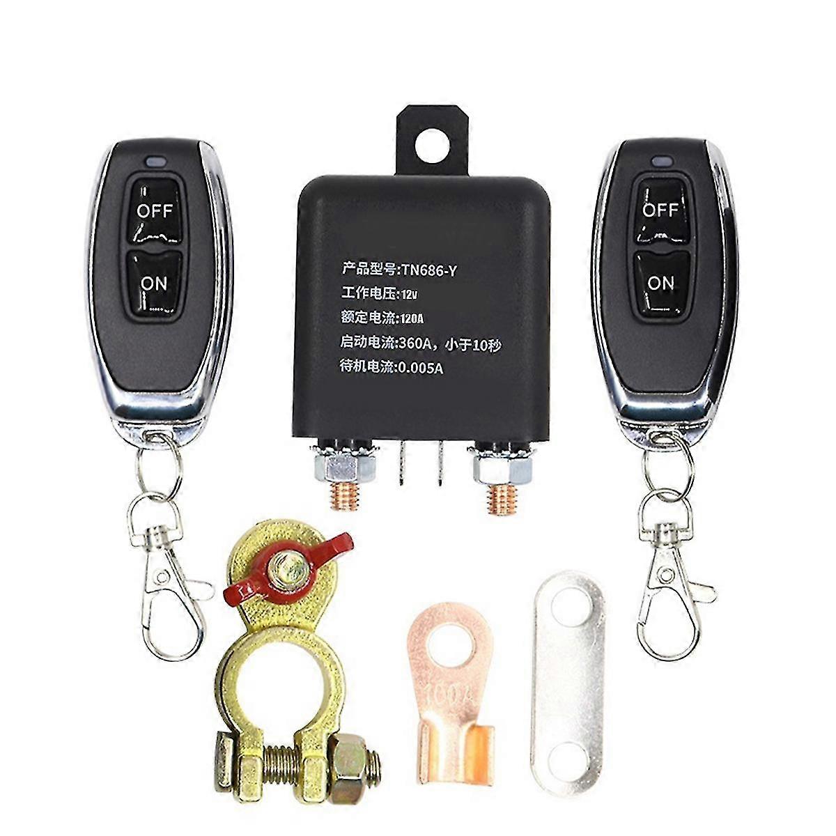 12V 120A Universal Battery Switch Relay Integrated Wireless Remote Control Disconnect Cut Off Isolator Master Switches