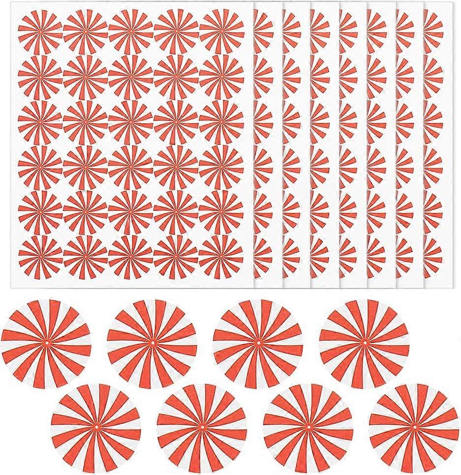 2400Pcs/80Sheets Vortex Stickers Mini Vortex Pattern Stickers 0.5 Inch Small Red Vortex Stickers Waterproof Self-Adhesive Decals