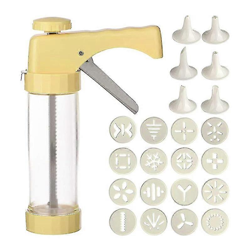 1 set cake piping syringe plastic cookie press cookie decorating kit baking tool