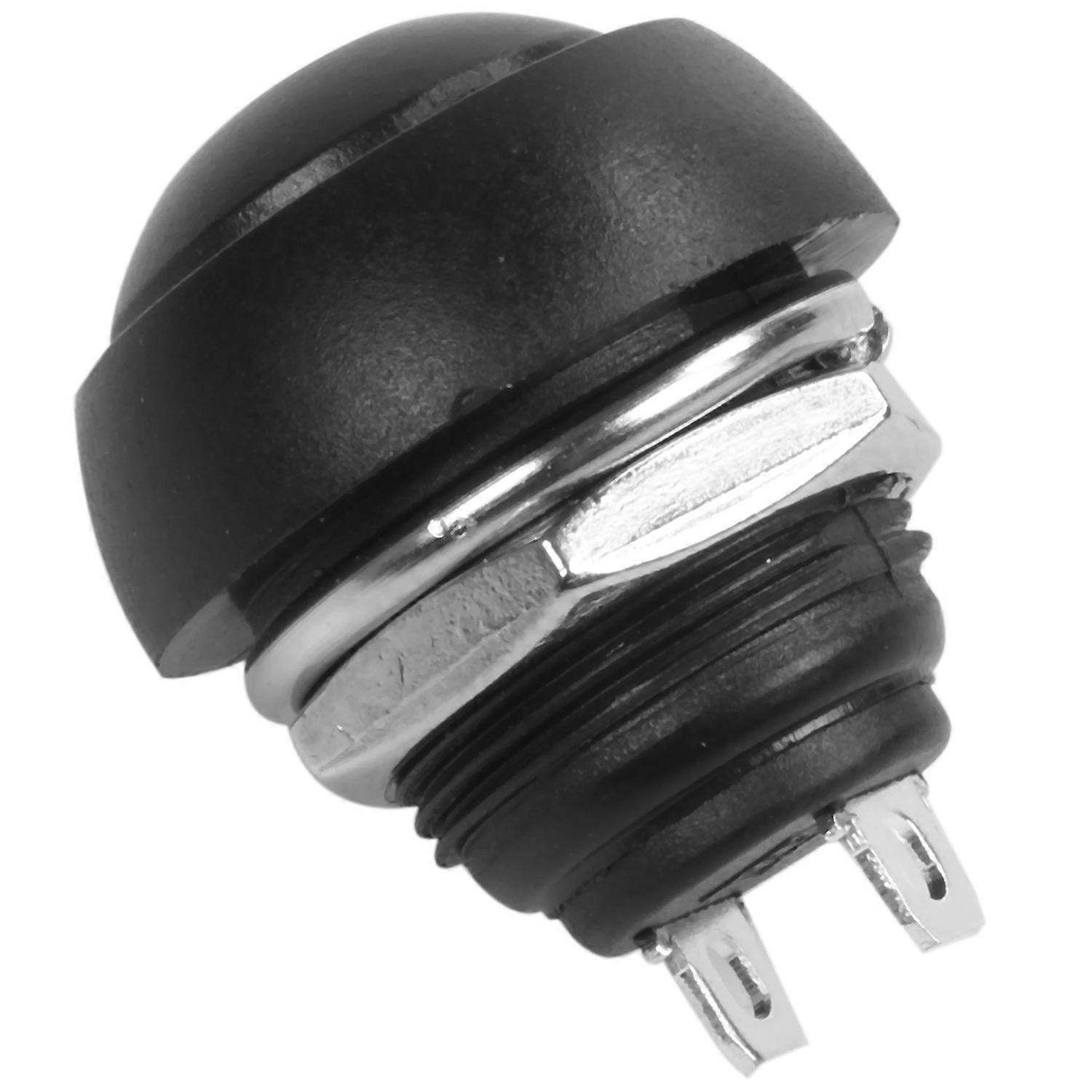 Black 5X Pcs 12mm Waterproof Momentary ON/OFF Button Round SPST Switch