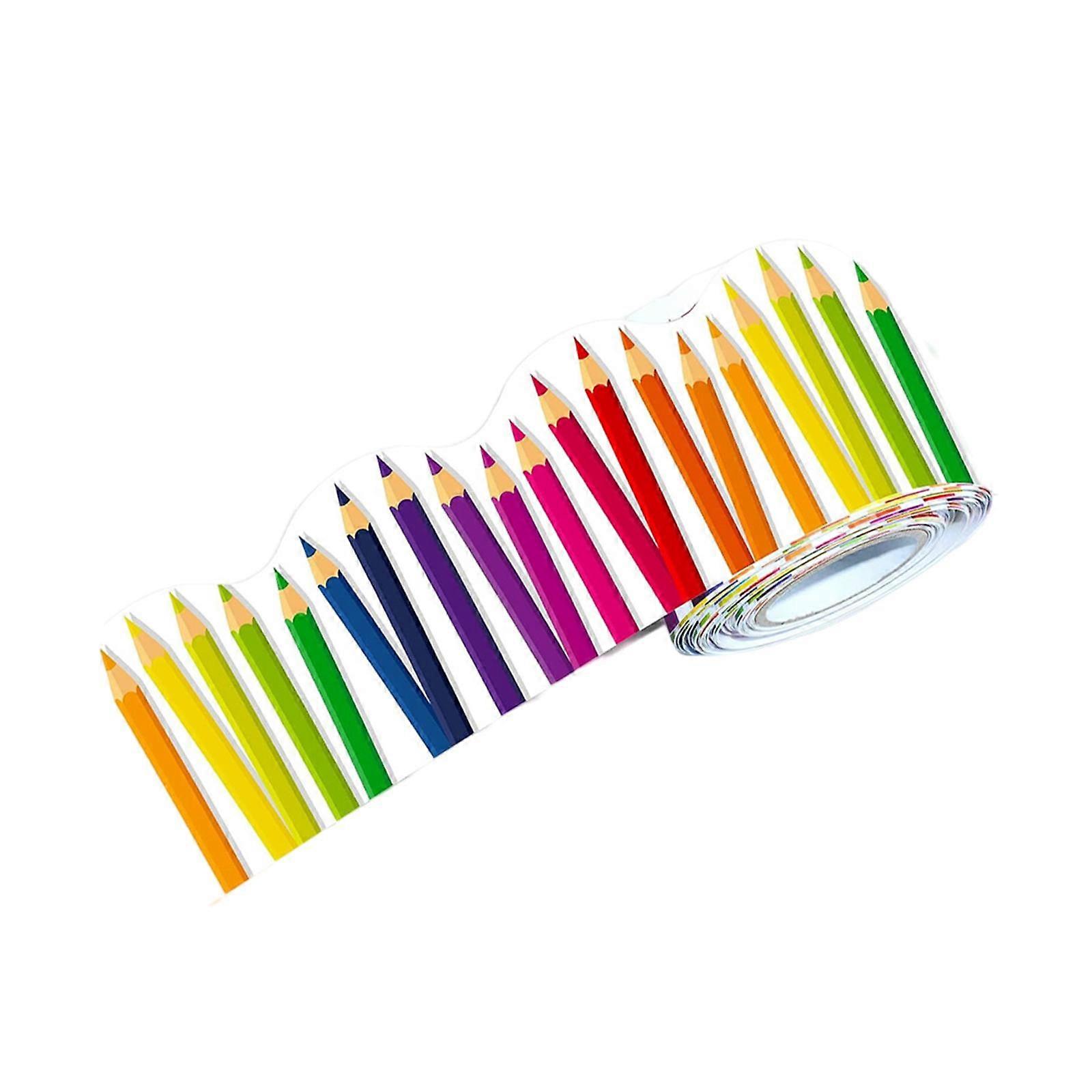 Pencil Pattern Sticker Practical Multifunction for Kindergartens Dorm School 7.6cmx5m