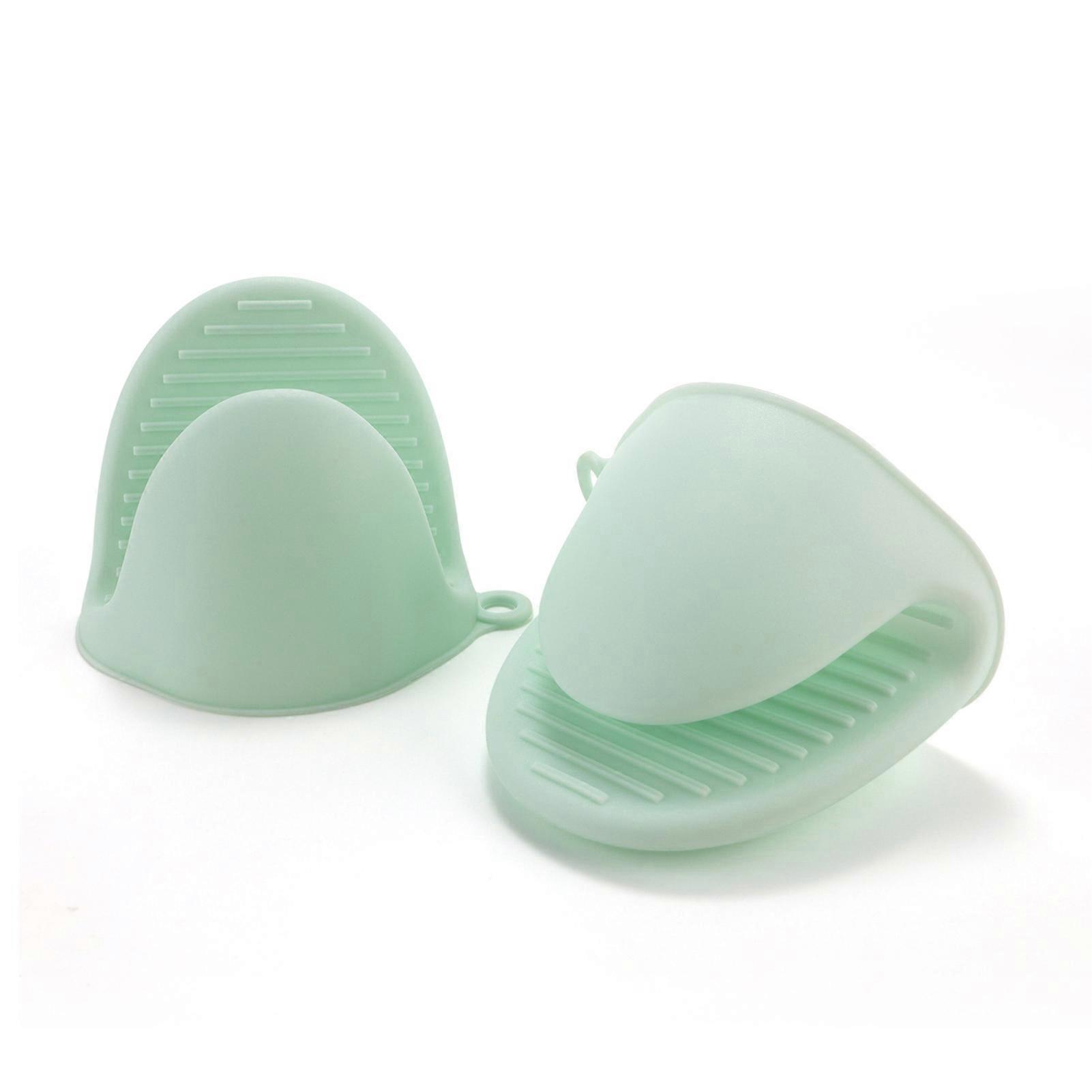 2pcs Anti-scald Silicone Oven Mitts Heat Resistant Durable Pinch Mitts for Baking Cooking