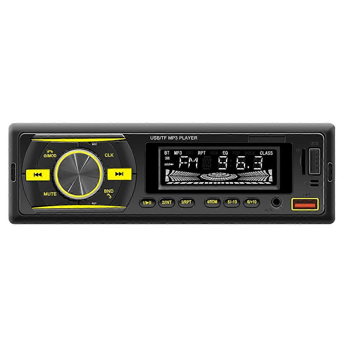 インダッシュカーオーディオMP3プレーヤーシングル1DINステレオラジオBluetooth FM / USB / TF / AUX-IN