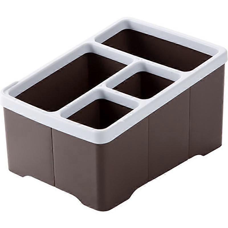 4 Compartments Desktop Remote Control Box,Organizer Remote Control Holder,Multi-Function Desktop Storage Box,2024 Ping
