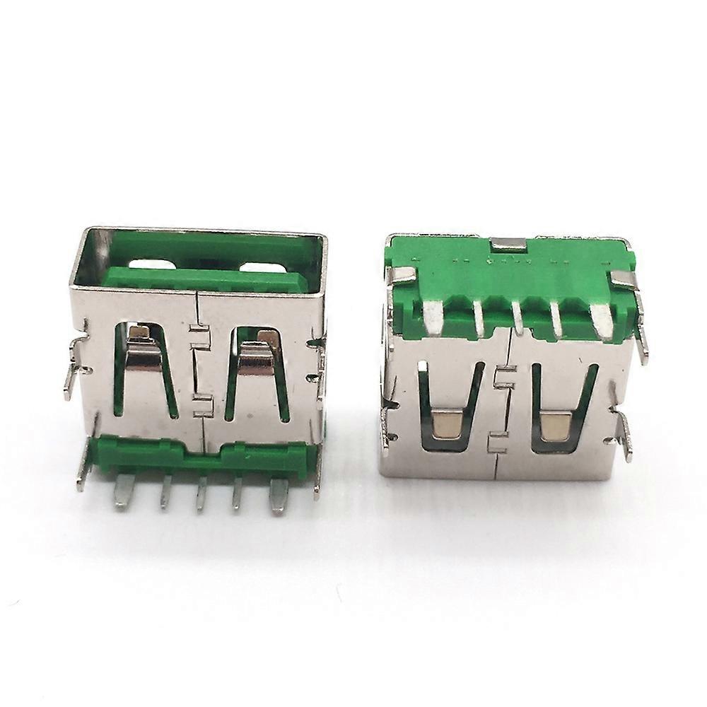 100PCS 5A High Current Power Jack USB Type A Connector Port Female Solder Jacks Connector DIY PCB Socket USB-A type