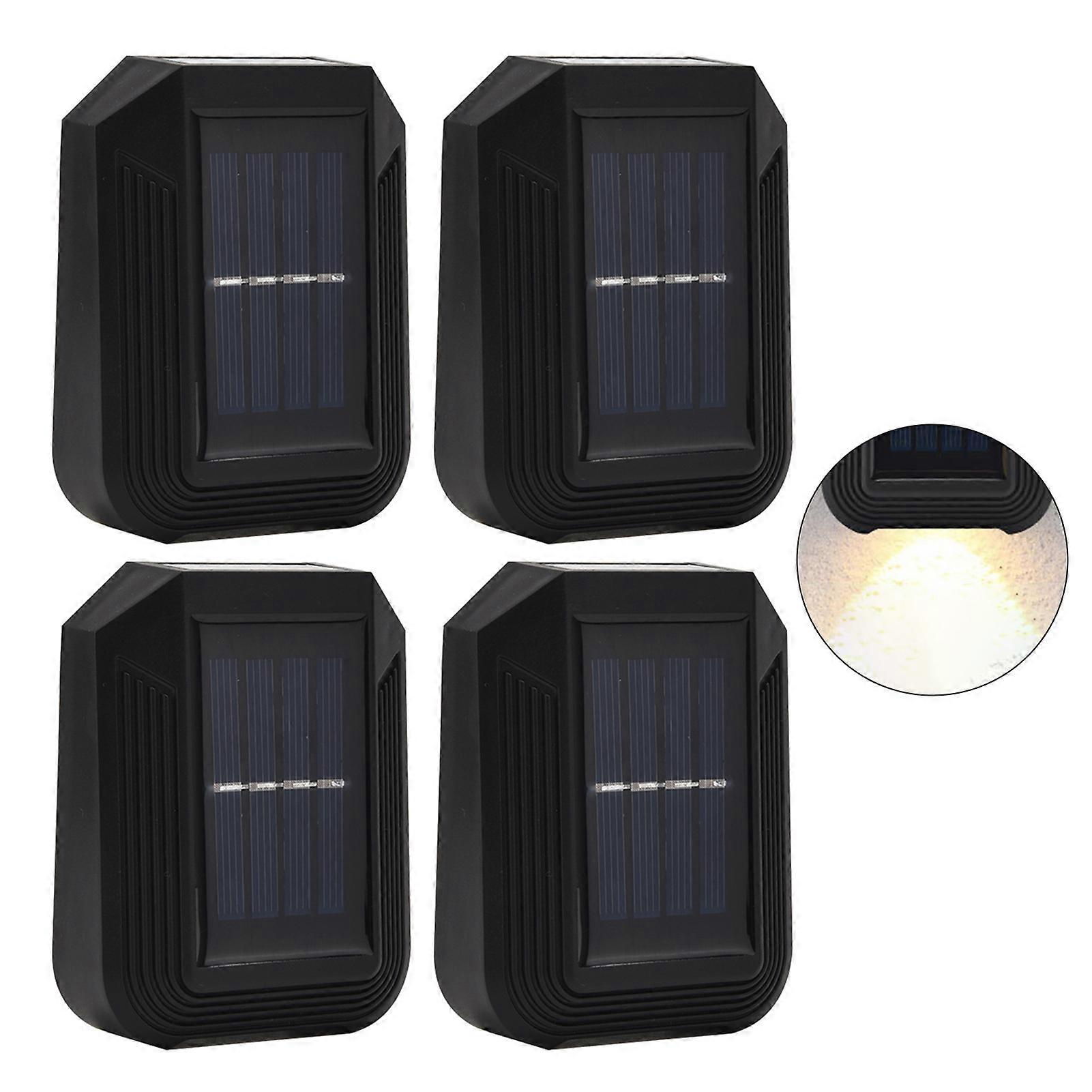 Simple Up Down Glowing Solar Outdoor Lamp Personalized Exterior Wall Light for Home Garden Porch