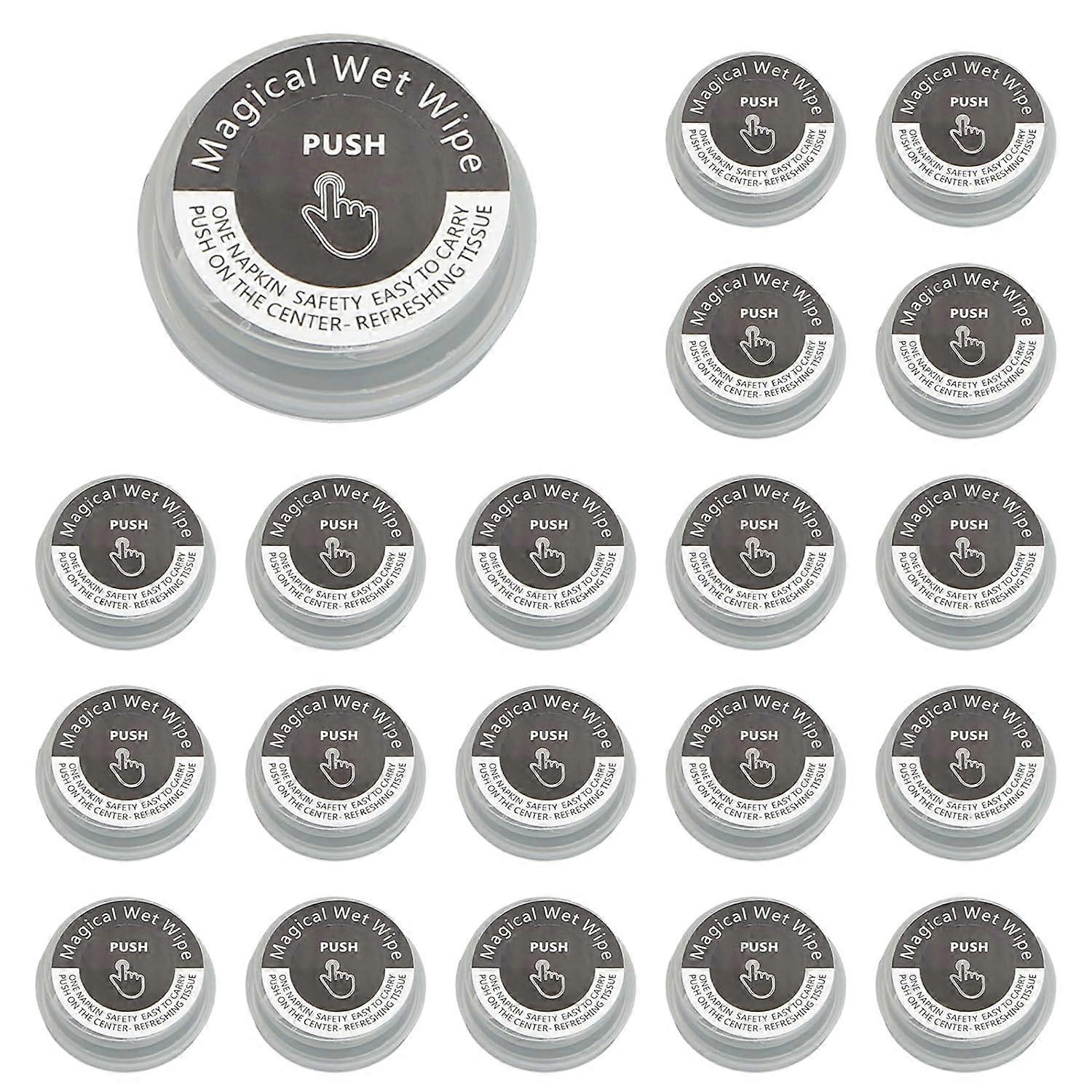 Pack of 20 Travel Wet Wipes, Wet and Dry Separation, Disposable Portable Compressed Towel, Wet Wipes, Wet Wipes for Outd  SZRH A-F