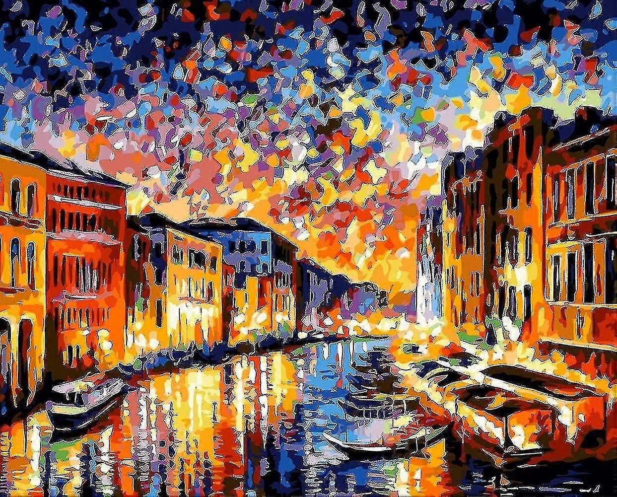 Diy Paint By Numbers-pre-printed Canvas Oil Painting Gift For Adults Kids Kits Home House Decor - Co