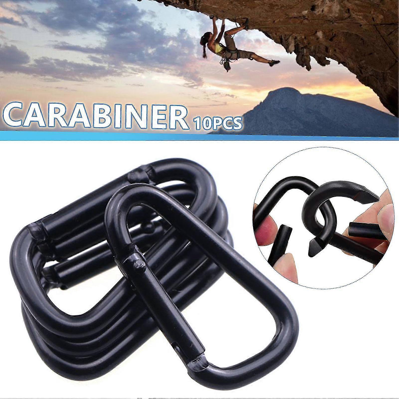 10pcs Carabiner Snap Hook For Mountaineering Aluminium Alloy Water Bottle Buckle