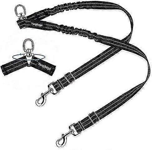 Double Leash, Adjustable And 360 Rotatable, Dog Leash For 2 Dogs, Reflective Elastic Leash, For Small, Medium And Large Dogs