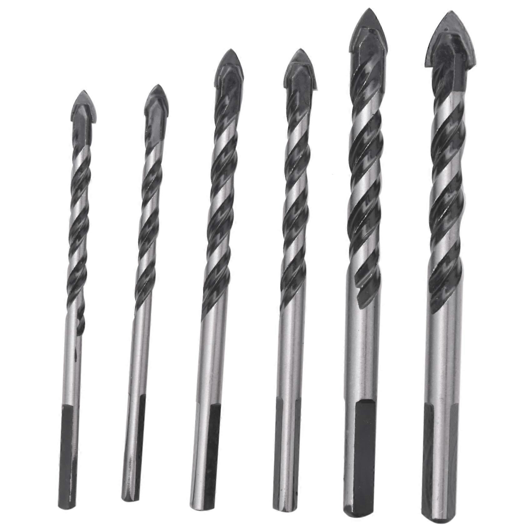 5 Pcs Multi-Material Drill Bit Set Compatible Tile,Concrete, Brick, Glass, Plastic and Wood Tungsten Carbi