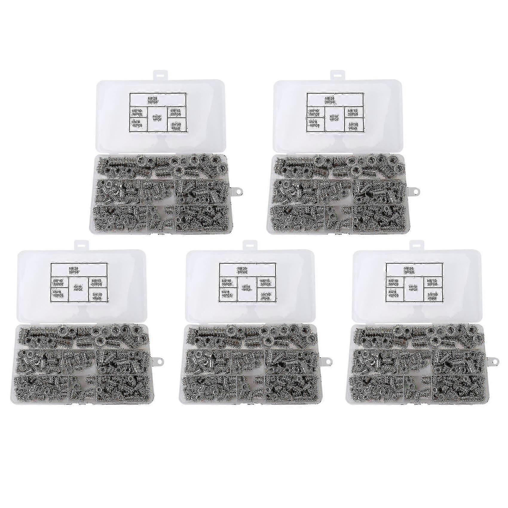 Threaded Insert Nuts, Wood Insert Sorting Tool Kit, (165 Pieces)