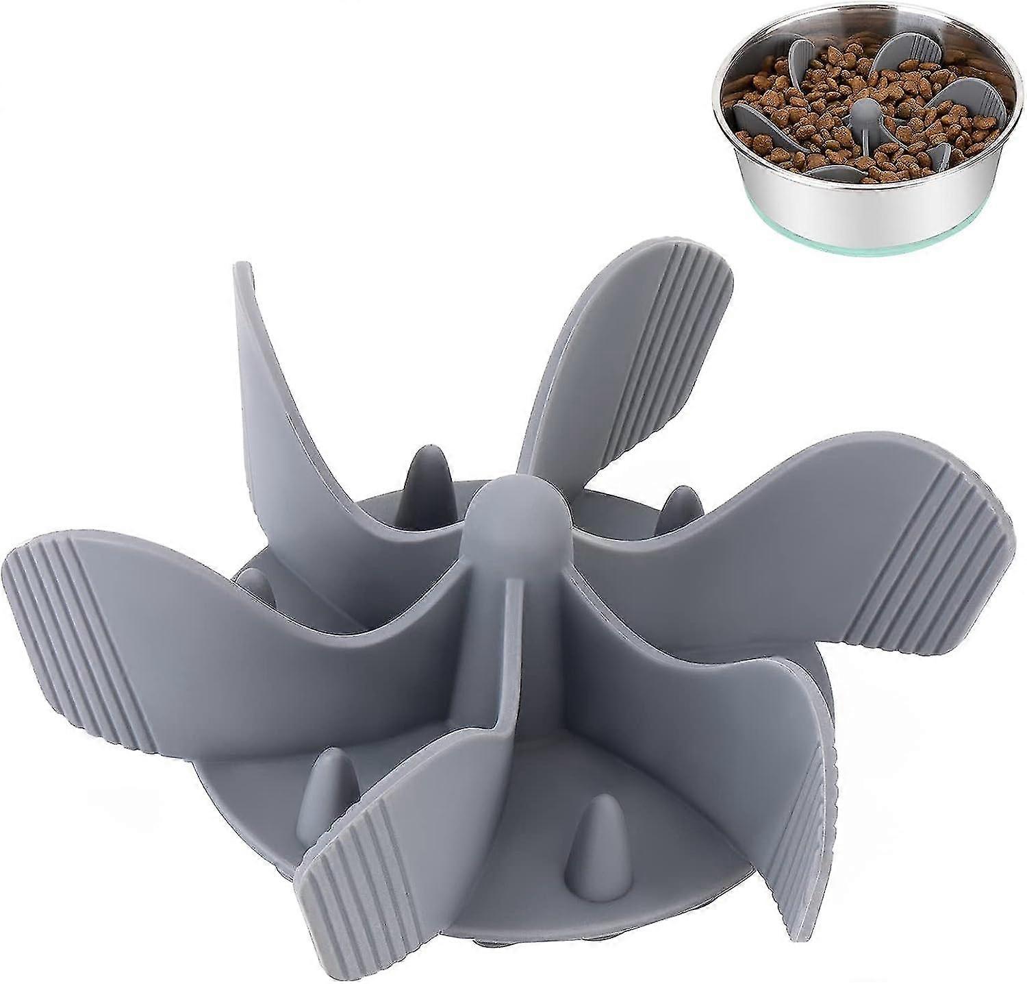 Slow Feeder Dog Bowl Insert,Super Firm Octopus Suction Cups For Large And Medium Dogs,Compatible With Regular