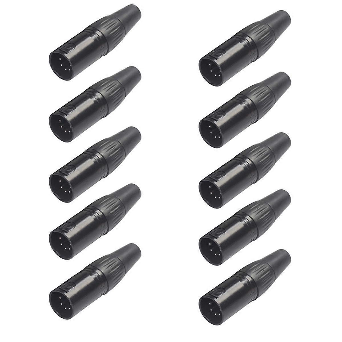 10PCS 5Pin XLR DIY Plug for DIY Welding of Various Audio Cables, Microphone Cables, Cables XLR 5Pin