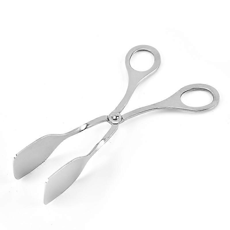 Silver Stainless Steel Serving Tongs, 7.5 inch Multi-Function Food Clip