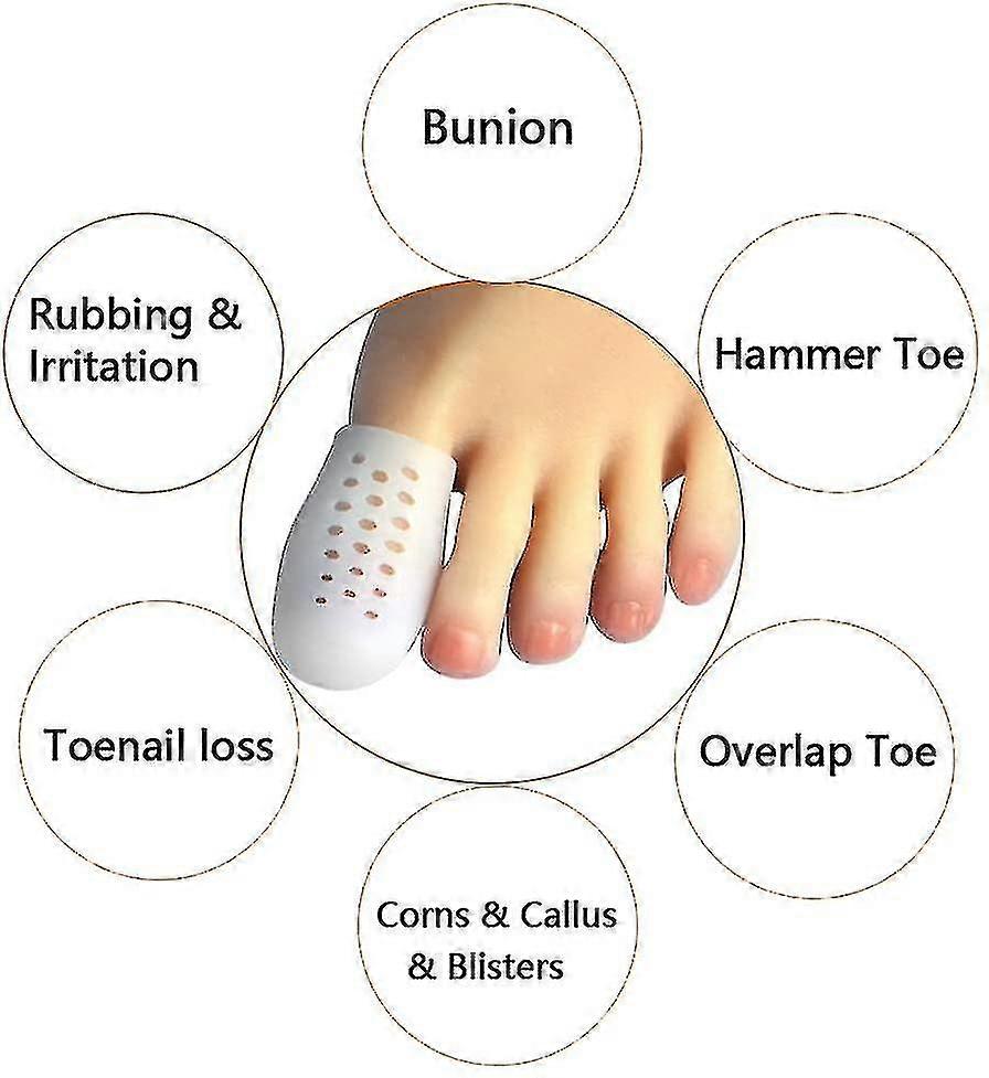Big Toe Cap, 10 Pcs Breathable Toe Protector Toe Cover Sleeves With Holes, Reduce Friction.--