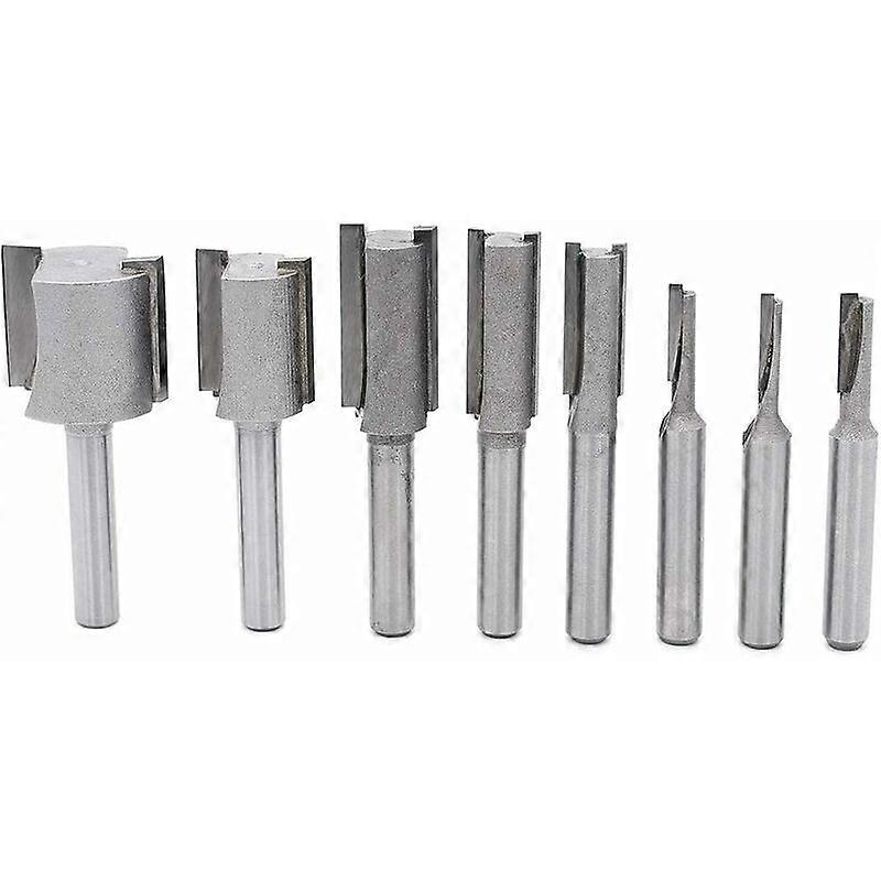 Grooving Cutters 8Pcs 1/4" Straight Shank/Dado Router Bit Set, Da