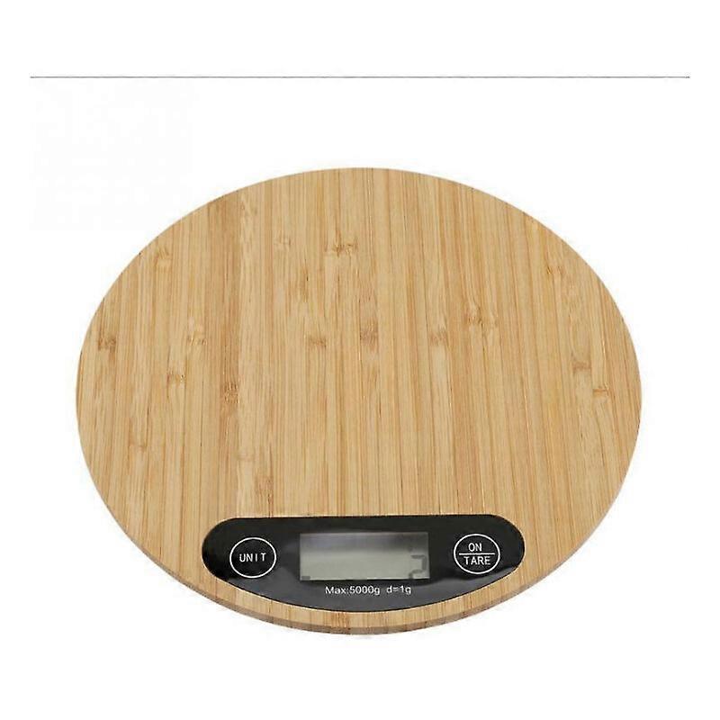 Bamboo Kitchen Scale 5kg/1g High Accuracy Digital Food Scale