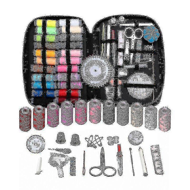 126pcs/set Sewing Kit Scissors Needle Thread For Home Stitching Hand Sewing Tool