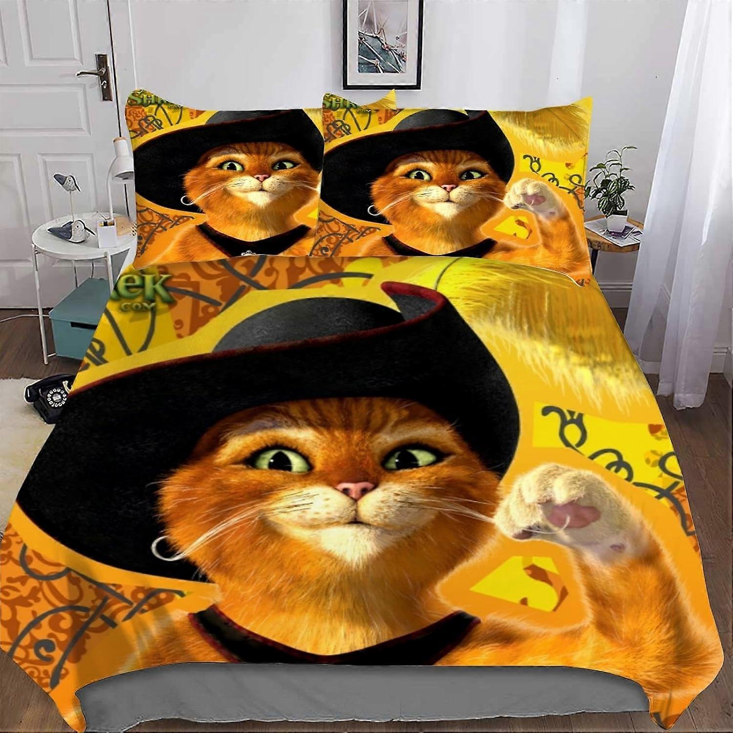 3D jern jomfru 3-delt sengetøy dynetrekk sett gutter dynetrekk sett mykt mikrofiber tema sengeteppe (135*200 cm)