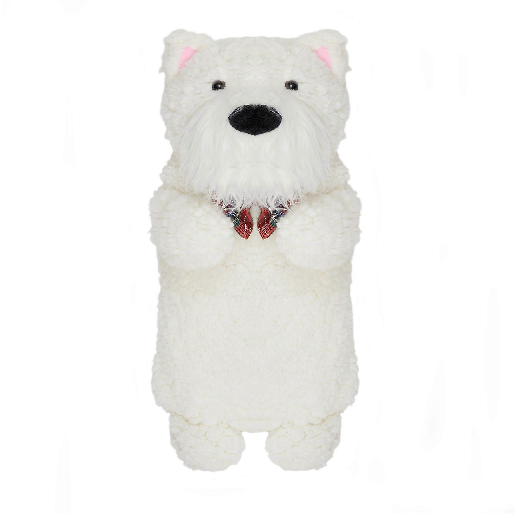 A2Z Hot Water Bottles 3D Animal Scotty Dog 750ML Cosy Fleece Cover Heat Therapy