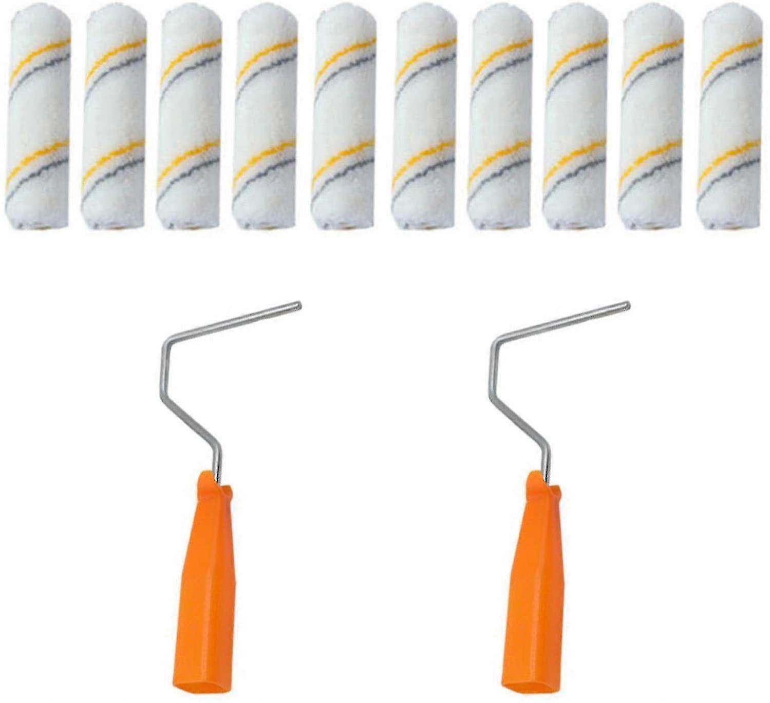 11 Pieces Paint Foam Roller Set, 4 Inch Mini Paint Rollers Covers, Sponge Roller