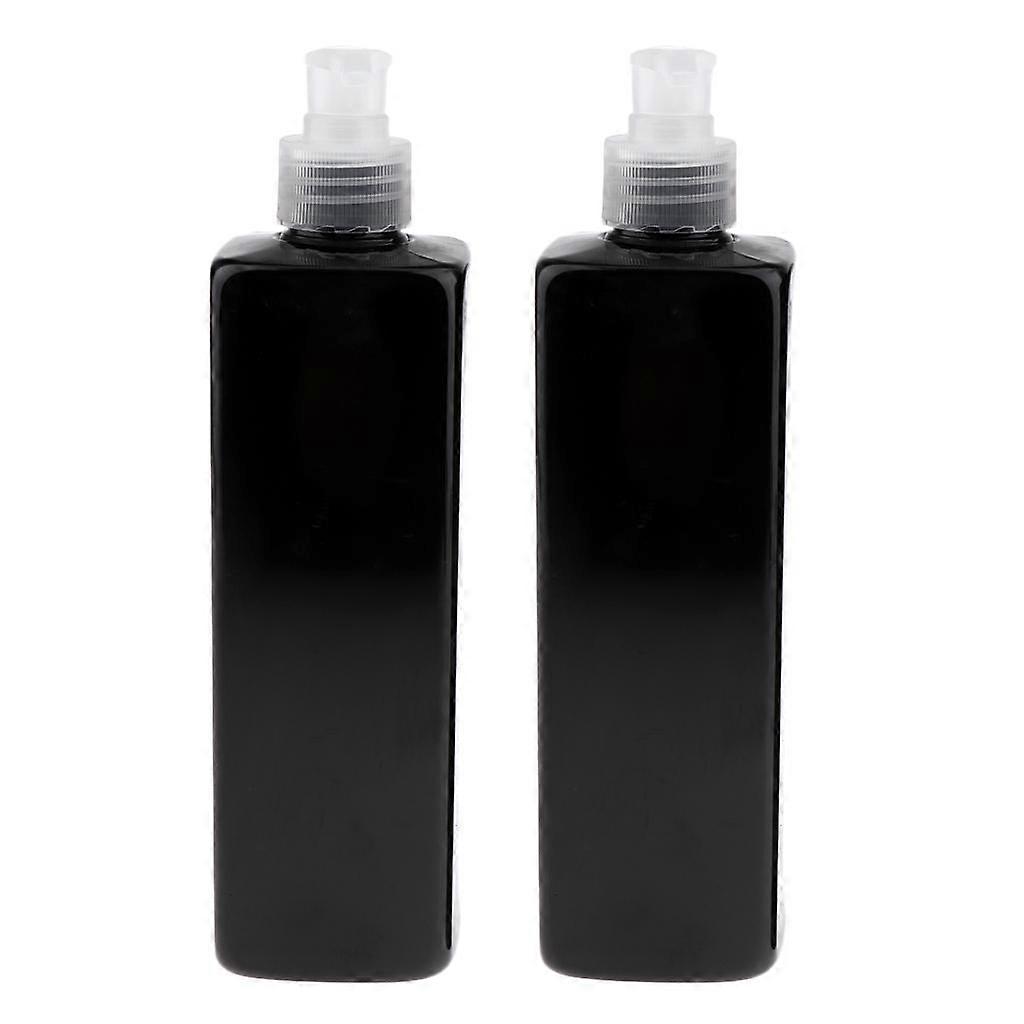2Pcs Empty Plastic Shampoo Bottles with Lotion Pumps 500ML Clear Pump