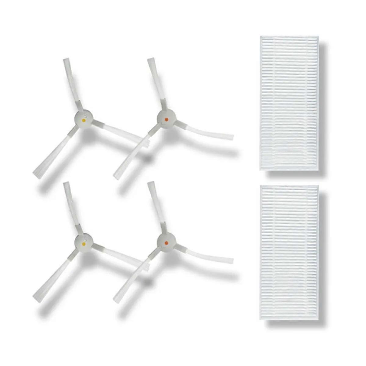 6PCS Washable Side Brush Hepa Filter for ABIR R30 Robot Vacuum Cleaner Accessories Replacement Part