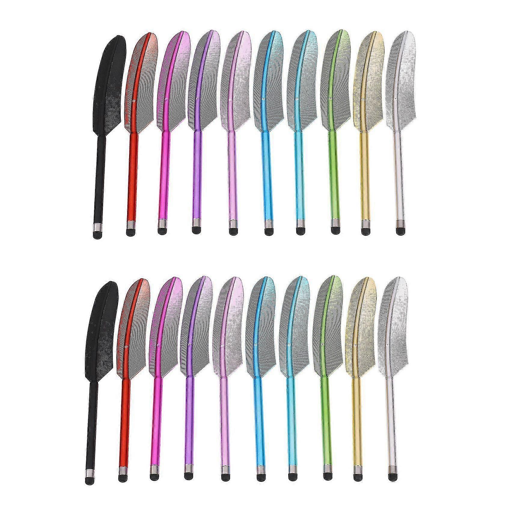 20 X Colorful Feather Handle Stylus/stylus Touch Pen Multi-function Earphone Jack Dustproof Plug Pr