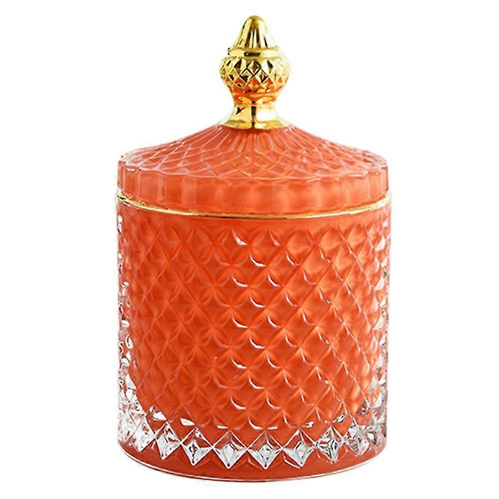 luxury glass storage jar aromatherapy bottle orange