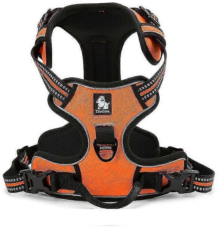 No Pull Dog Harness Reflective Adjustable With 2 Snap Buckles Easy Control Handle