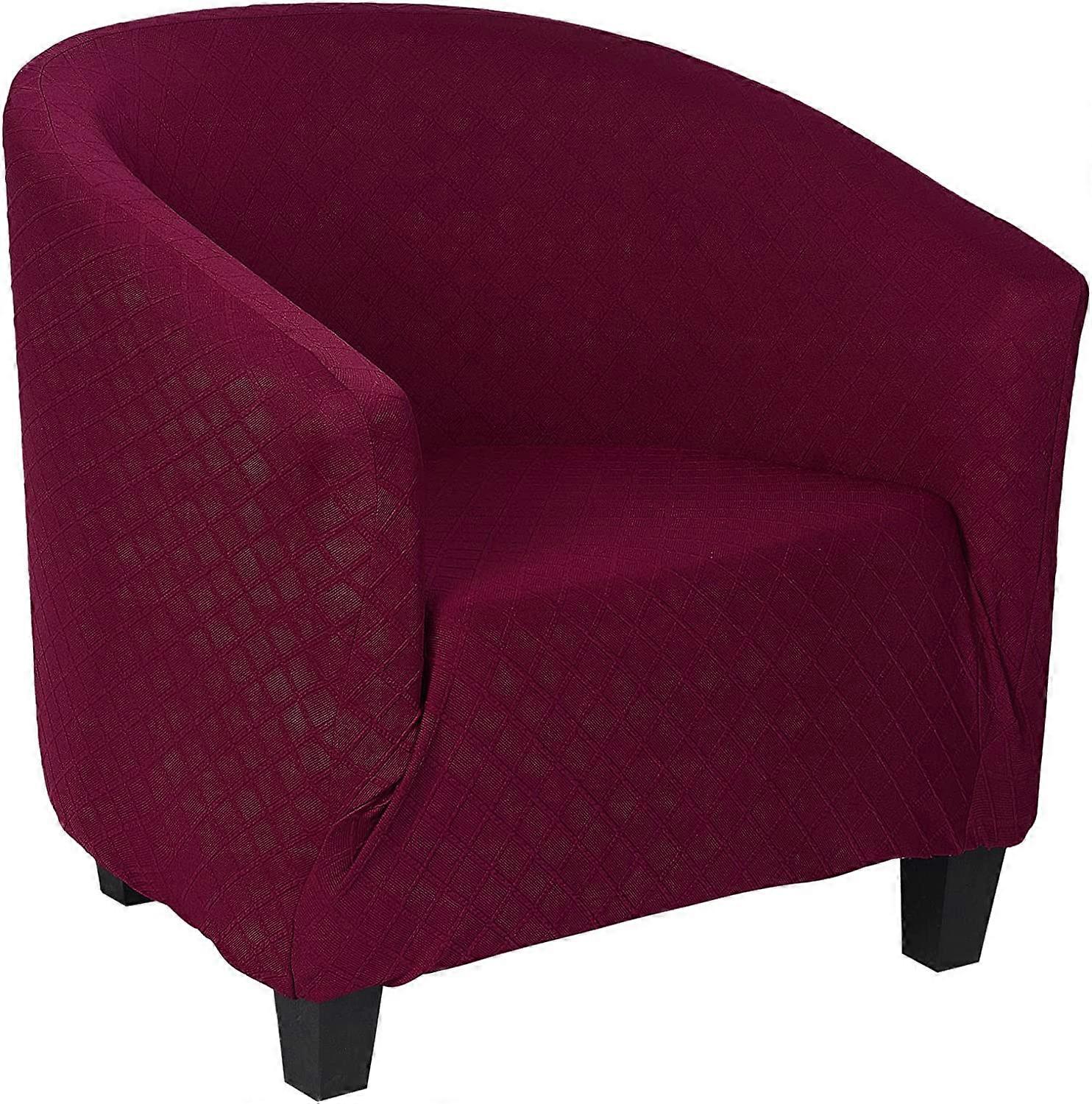 Chair Slipcover Stretch Barrel Chair Covers Solid Color Tub Chair Slipcovers Spandex Armchair Sofa Cover Removable Couch Furniture Protector Arm Chair