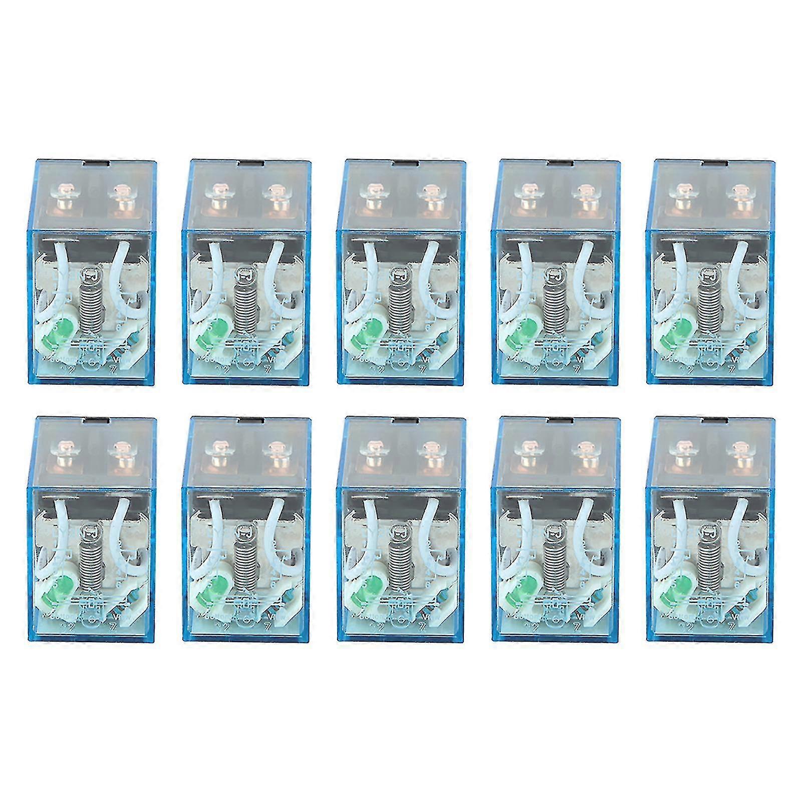10pcs Ly2n-j 5a 8pin Dpdt Electromagnetic Coil Power Relay (24vdc)
