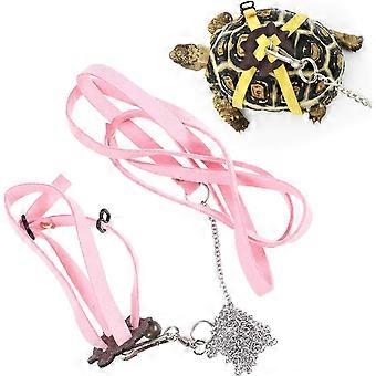 Tortue harnais et laisse-Tortue Laisse Lézard Laisse Tortue Harnais Sangle Animal de compagnie Collier réglable Laisse Tortue Marche Laisse Corde De Marche-Taille S (Blu